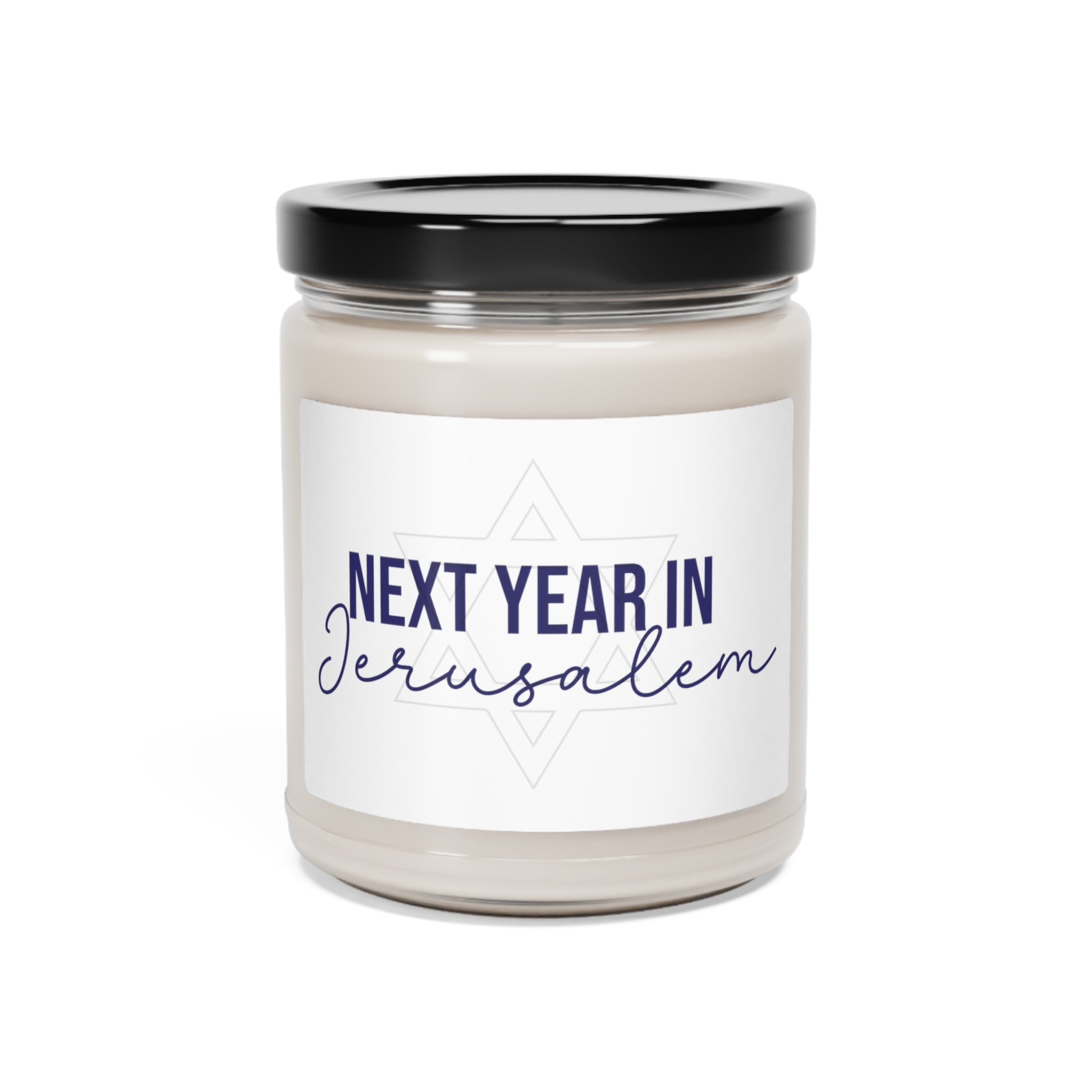 Next Year in Jerusalem Scented Soy Candle for Passover Printify