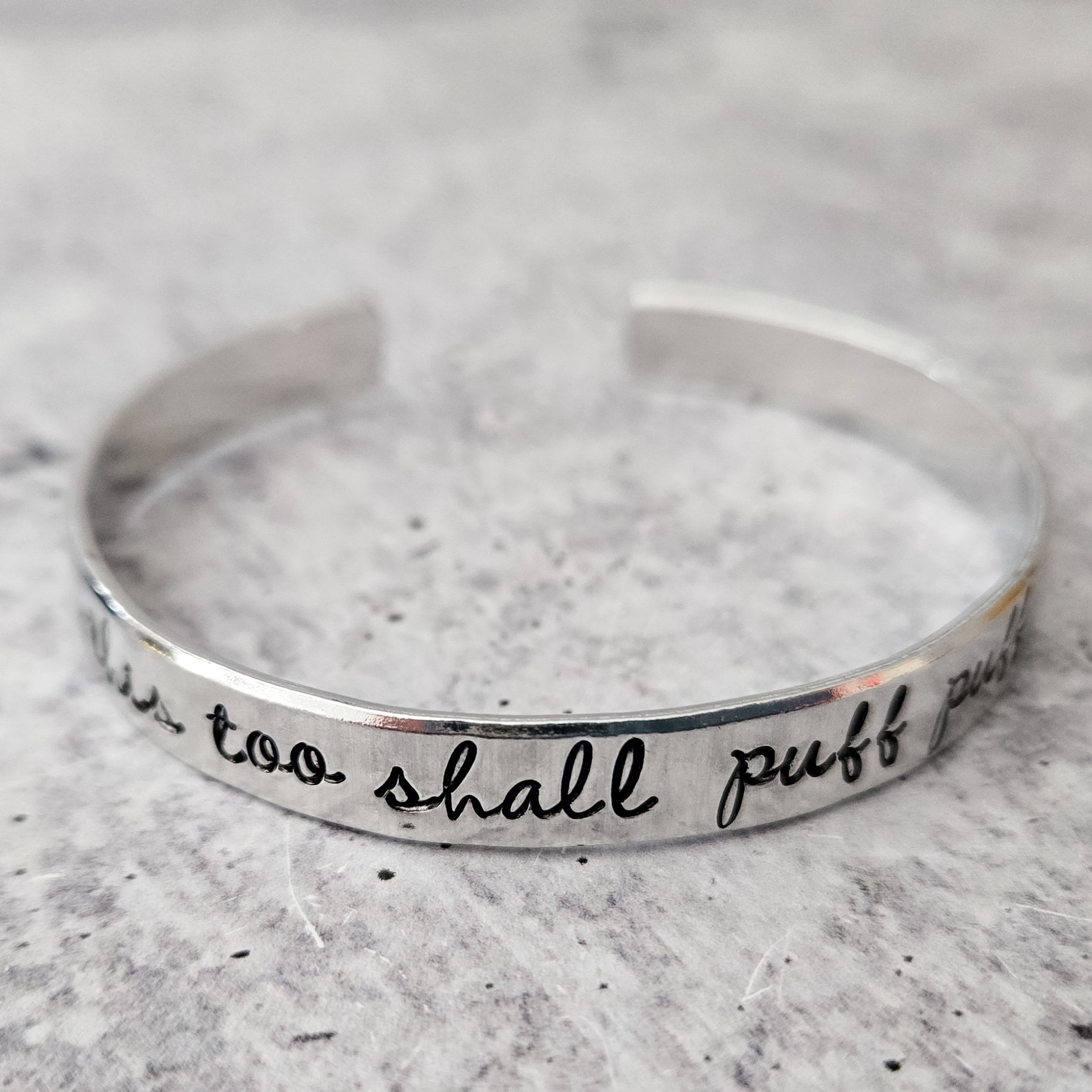 This Too Shall Pass Stacking Cuff Bracelet - Funny Weed Gift for Her Salt and Sparkle