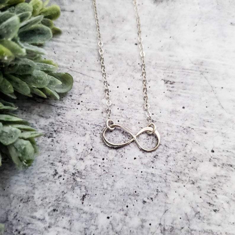 Classic Infinity Necklace Salt and Sparkle