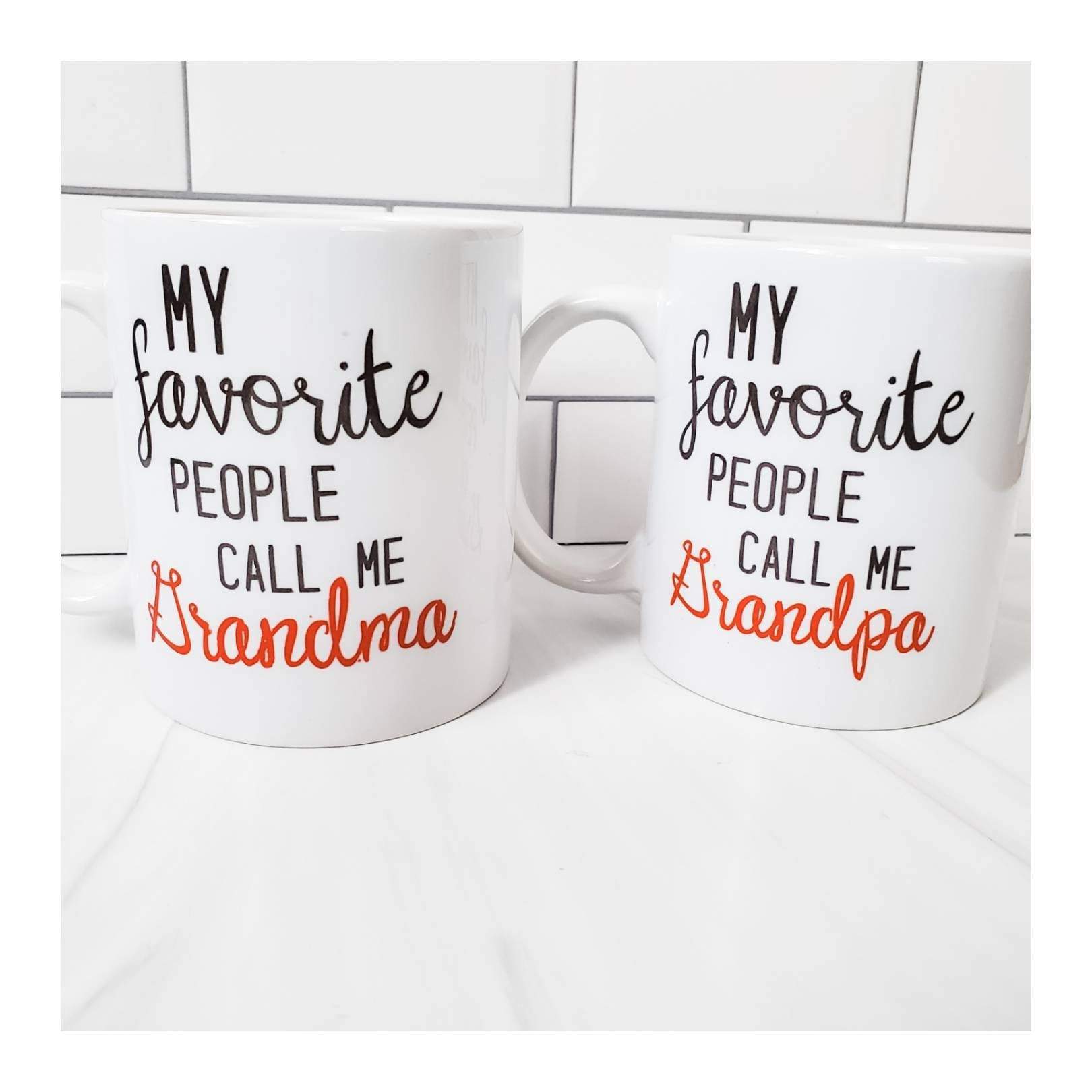 GRANDMA AND GRANDPA Personalized Coffee Mugs Salt and Sparkle
