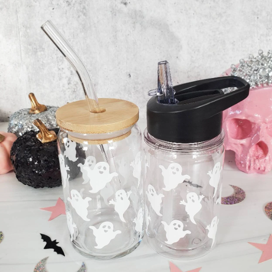Mommy and Me Matching Halloween Ghost Cups Salt and Sparkle