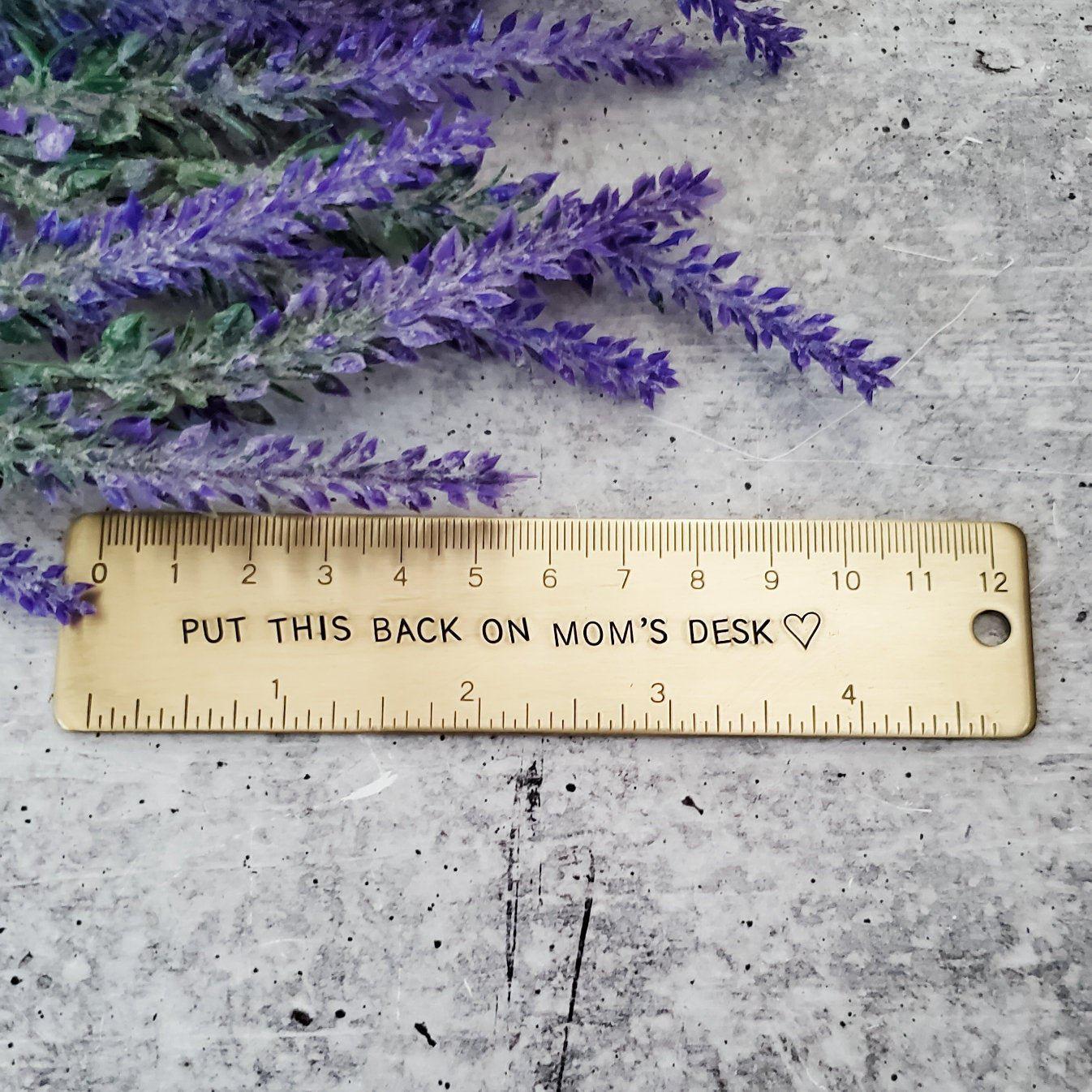 Personalized Ruler for Mom's Office Salt and Sparkle