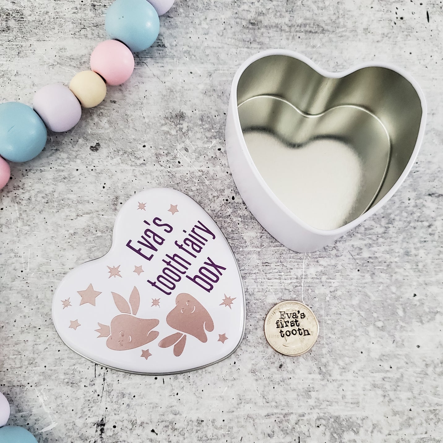 Personalized Tooth Fairy Box Salt and Sparkle