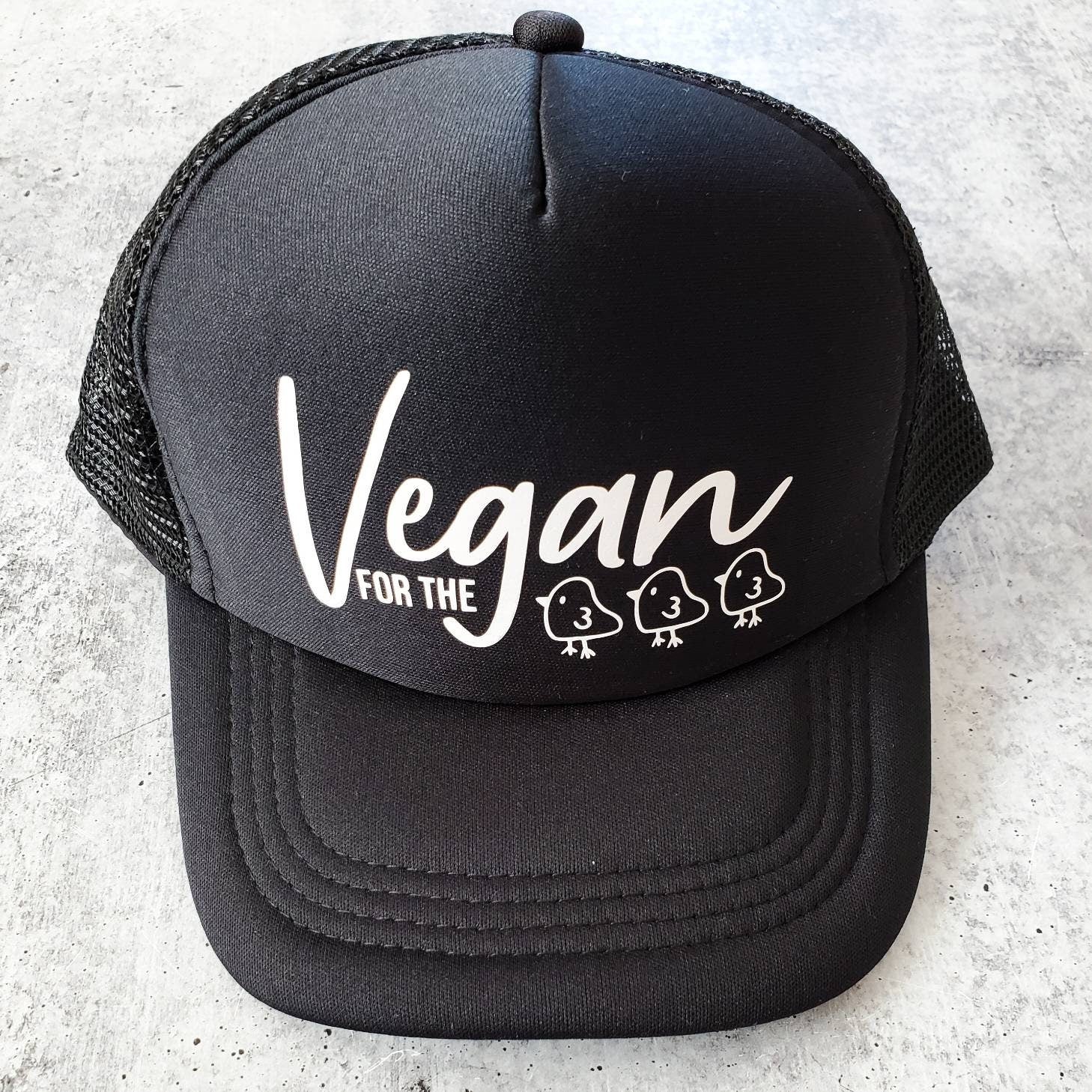 VEGAN For the Chicks Youth Trucker Hat Salt and Sparkle