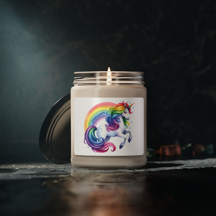 Jewnicorn Rainbow Unicorn 9 oz Scented Soy Candle-Rockaway Gypsea