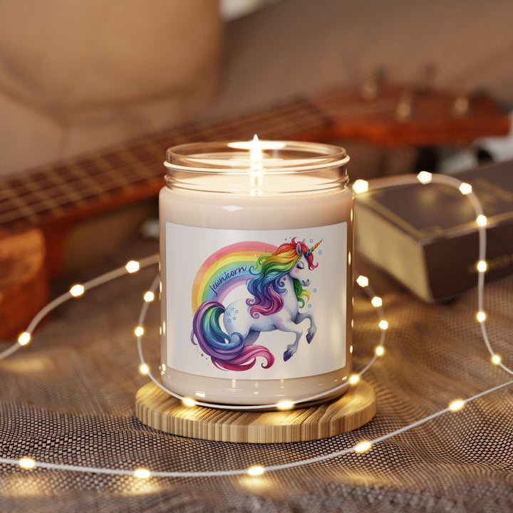 Jewnicorn Rainbow Unicorn 9 oz Scented Soy Candle-Rockaway Gypsea