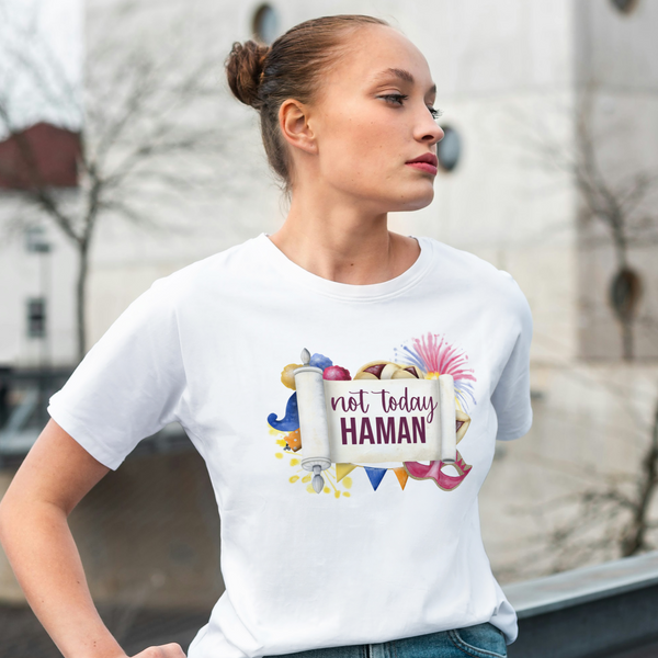 Not Today Haman Women's Relaxed T-Shirt for Purim-Rockaway Gypsea