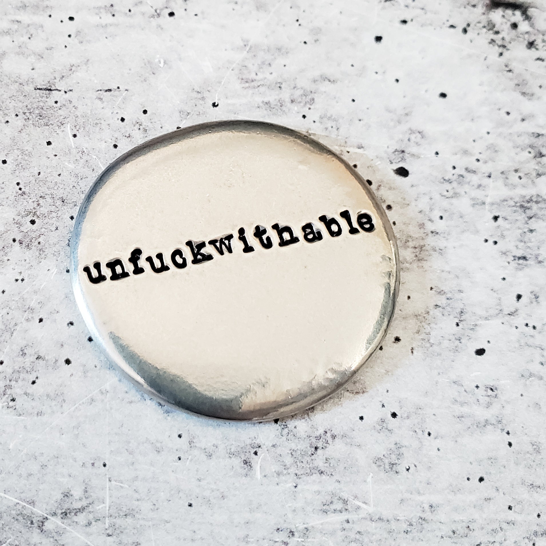 UNFUCKWITHABLE Worry Stone Salt and Sparkle