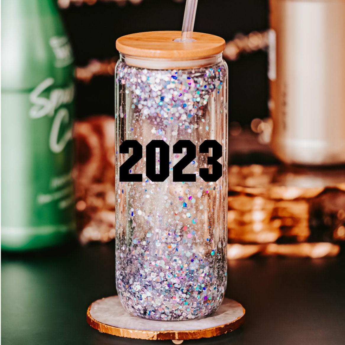 2023 New Year Eve Snowglobe Tumbler Salt and Sparkle