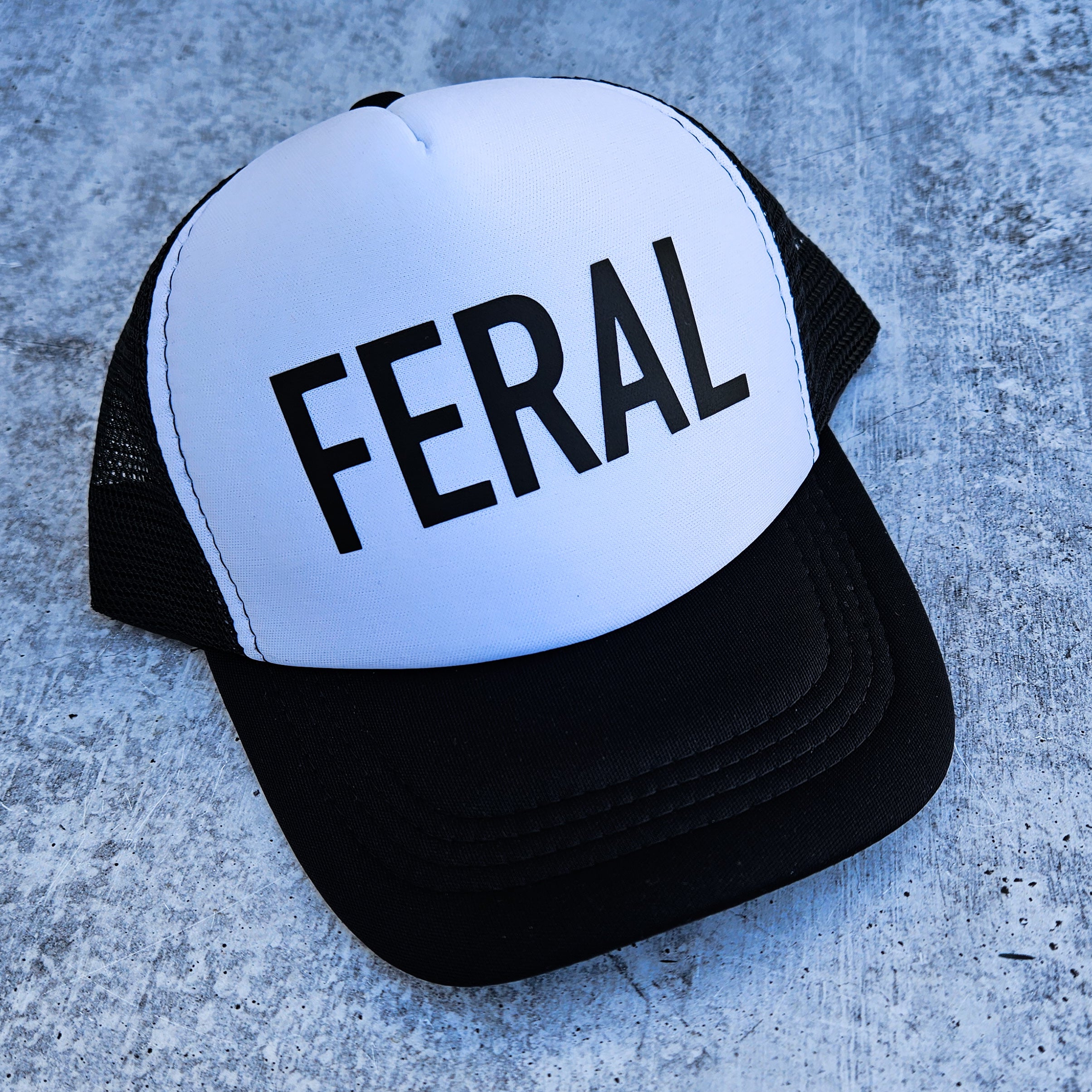 FERAL Youth Trucker Hat Salt and Sparkle