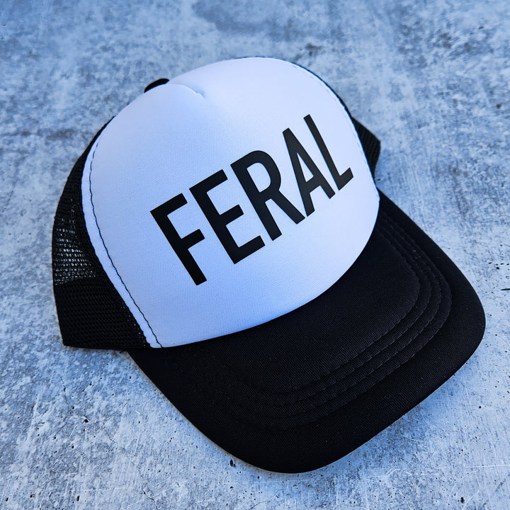 FERAL Youth Trucker Hat Salt and Sparkle