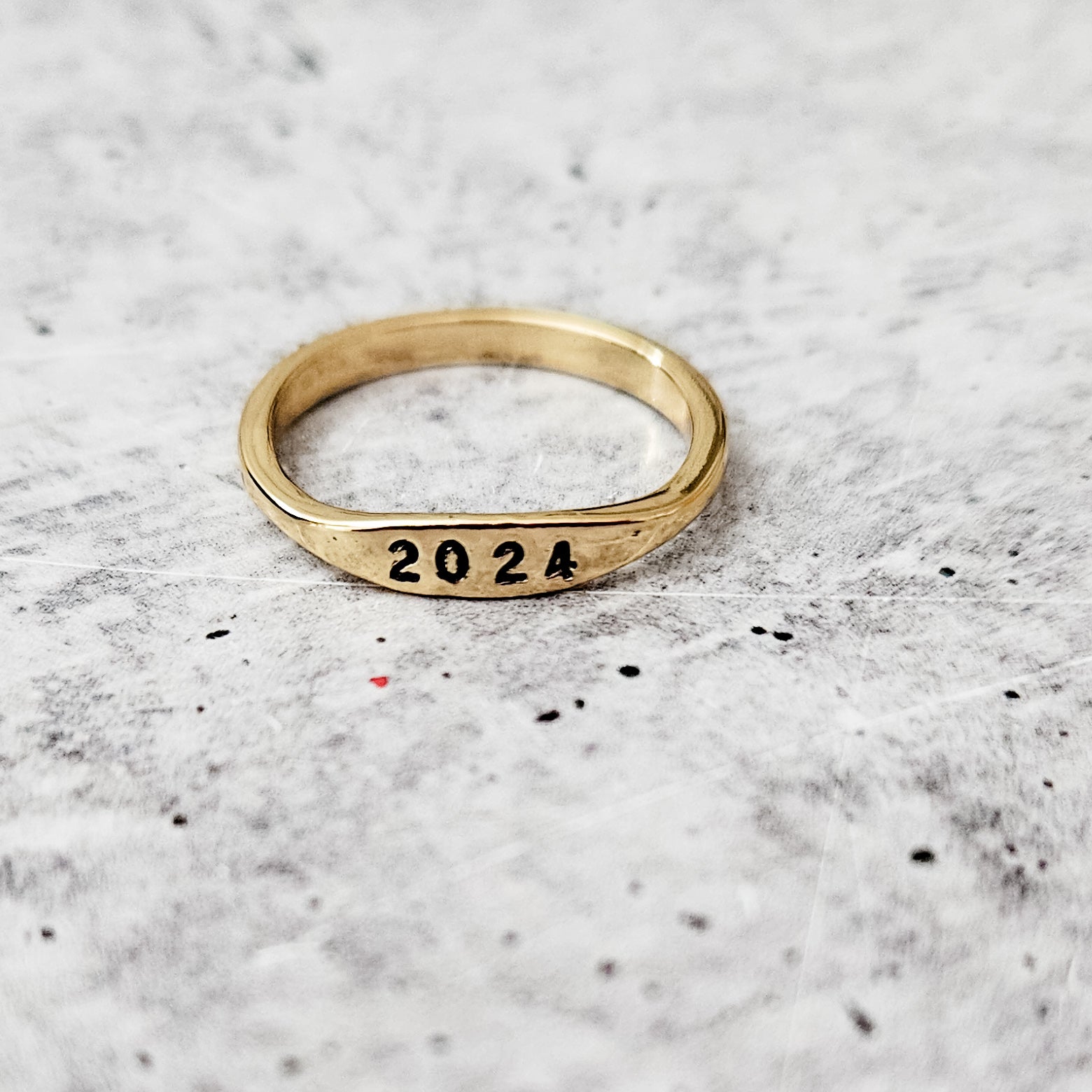 Class of 2023 Dainty Gold Ring Salt and Sparkle