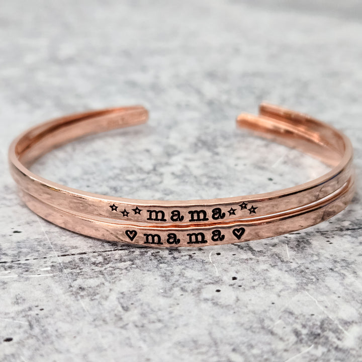 Mama Skinny Stacking Bracelet Salt and Sparkle