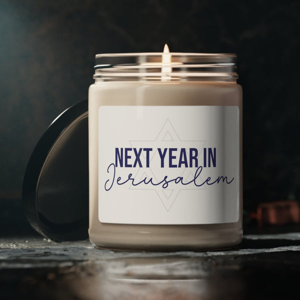 Next Year in Jerusalem Scented Soy Candle for Passover Printify