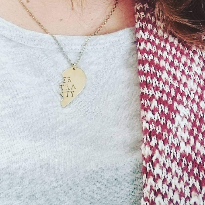 CUNT Broken Heart Friendship Necklaces Salt and Sparkle