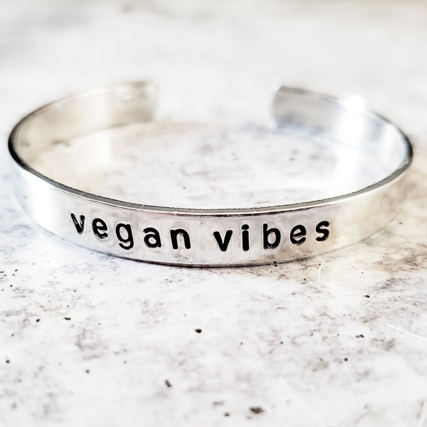 VEGAN VIBES Stacking Cuff Bracelet Salt and Sparkle