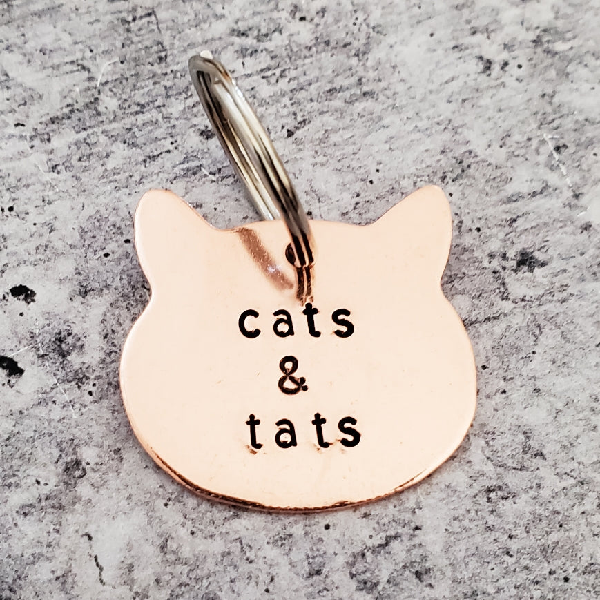 CATS & TATS - BECAUSE CATS Copper Cat Keychain Salt and Sparkle