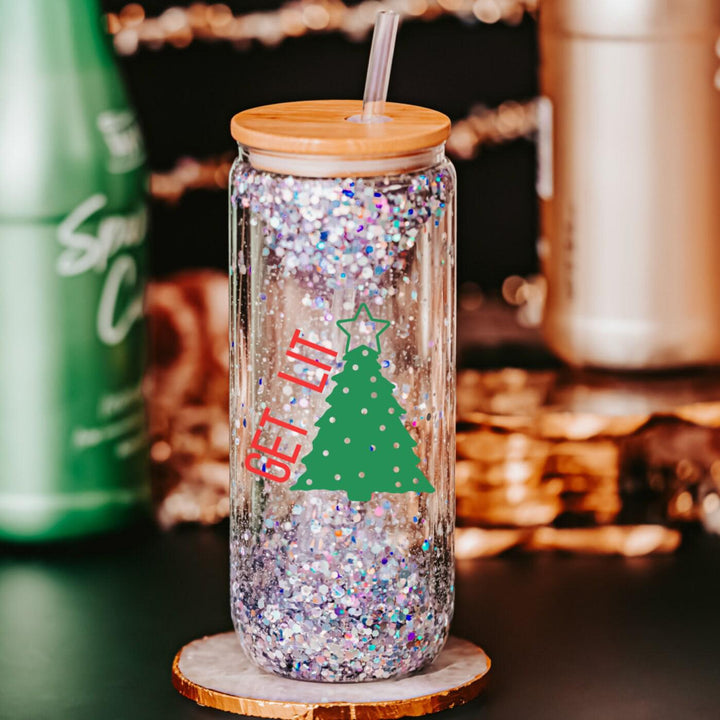 Get Lit Christmas Snowglobe Tumbler Salt and Sparkle