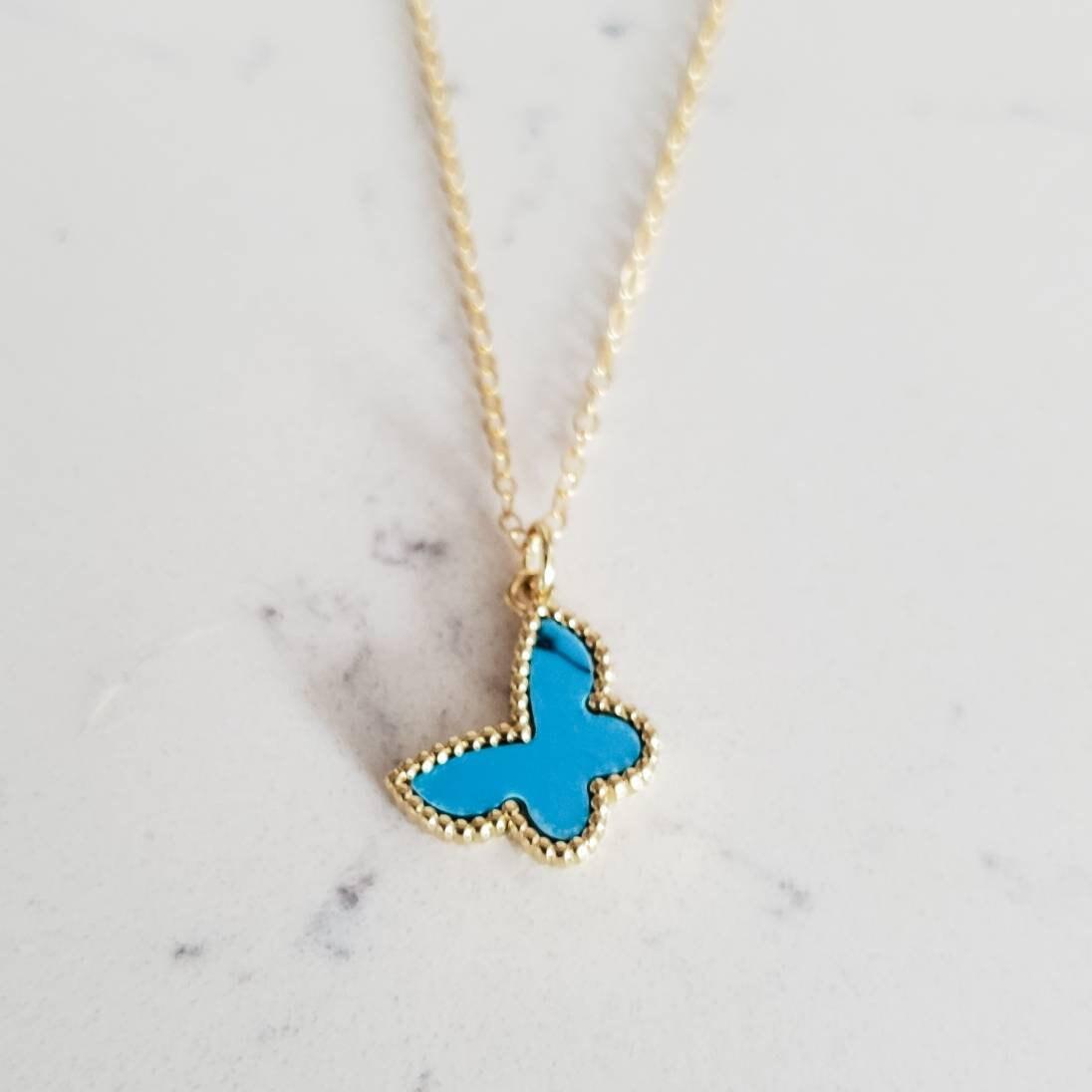 Gold Butterfly Necklace Salt and Sparkle