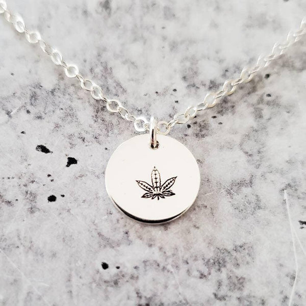 Hemp Leaf Necklace Salt and Sparkle