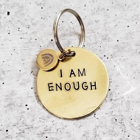 I AM ENOUGH Keychain Salt and Sparkle