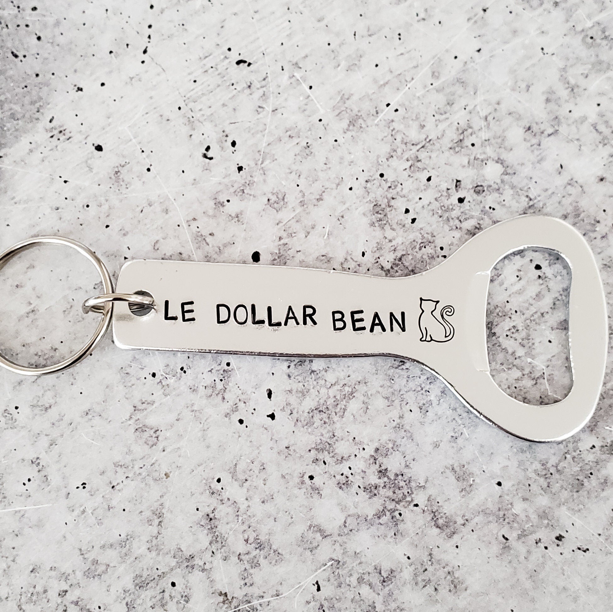 Le Dollar Bean Bottle Opener - Cat Lover Keychain - Funny Lesbian Gift for Beer Drinker - PRIDE Keychain for LGBTQIA - Gift for Girlfriend