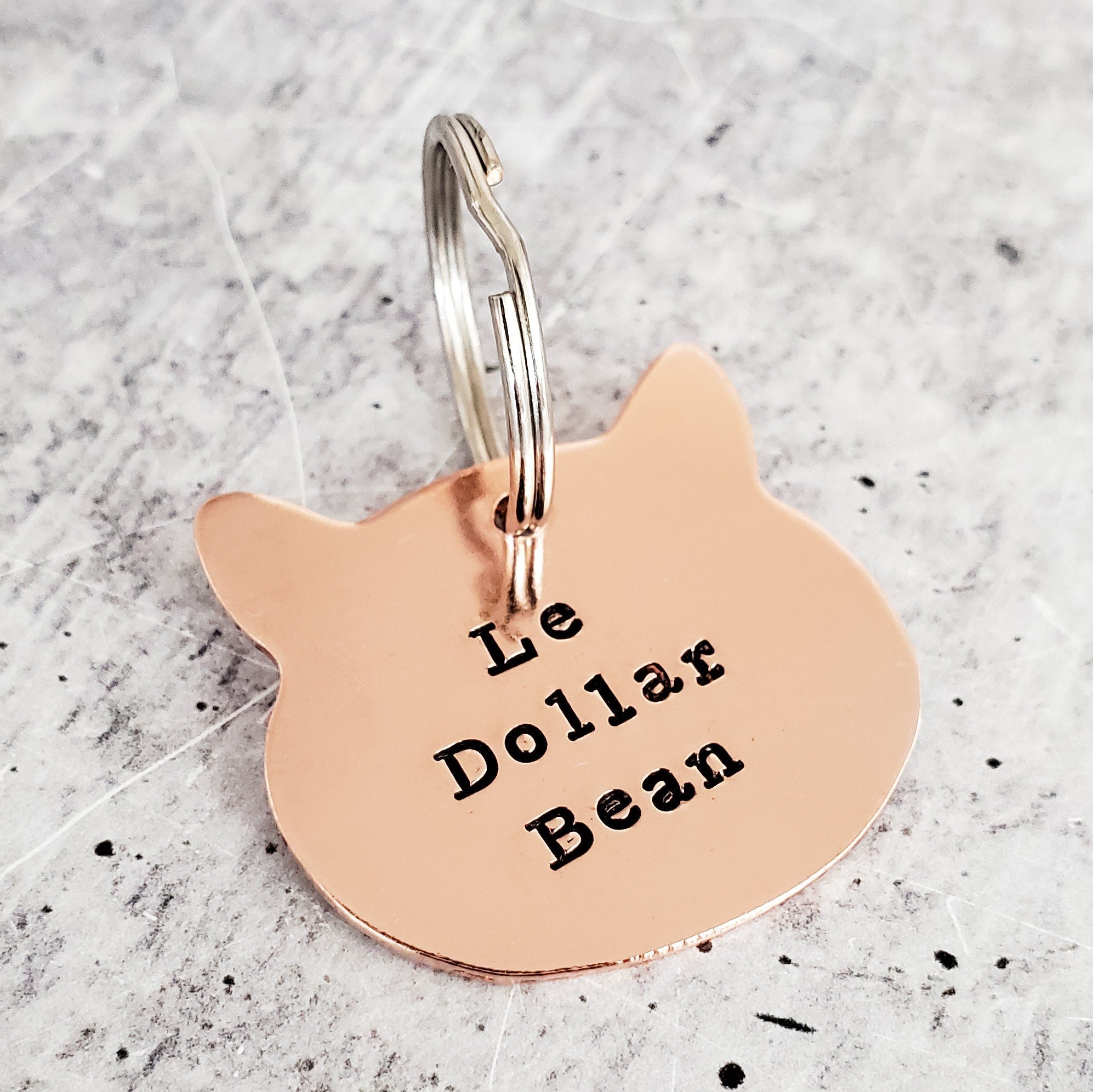 Le Dollar Bean Cat Keychain - Lesbian Gift for Cat Lover - Lesbian Pun Copper Keychain - FUnny Gift for Girlfriend - Tiktok LGBTQIA Joke