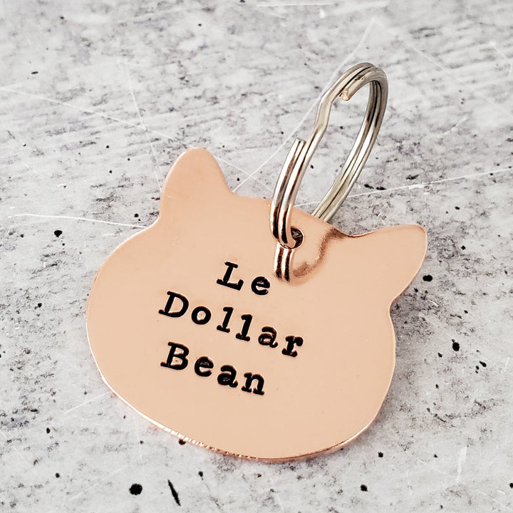 Le Dollar Bean Cat Keychain - Lesbian Gift for Cat Lover - Lesbian Pun Copper Keychain - FUnny Gift for Girlfriend - Tiktok LGBTQIA Joke