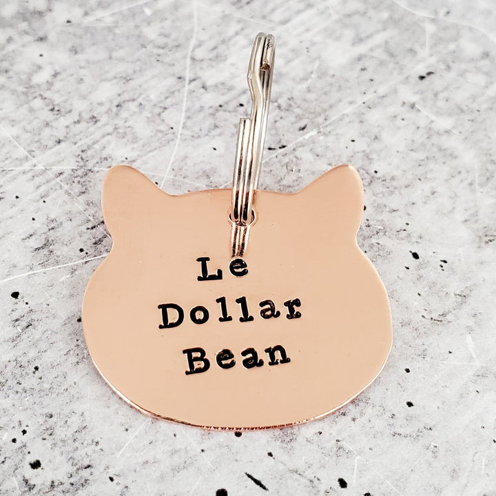 Le Dollar Bean Cat Keychain - Lesbian Gift for Cat Lover - Lesbian Pun Copper Keychain - FUnny Gift for Girlfriend - Tiktok LGBTQIA Joke