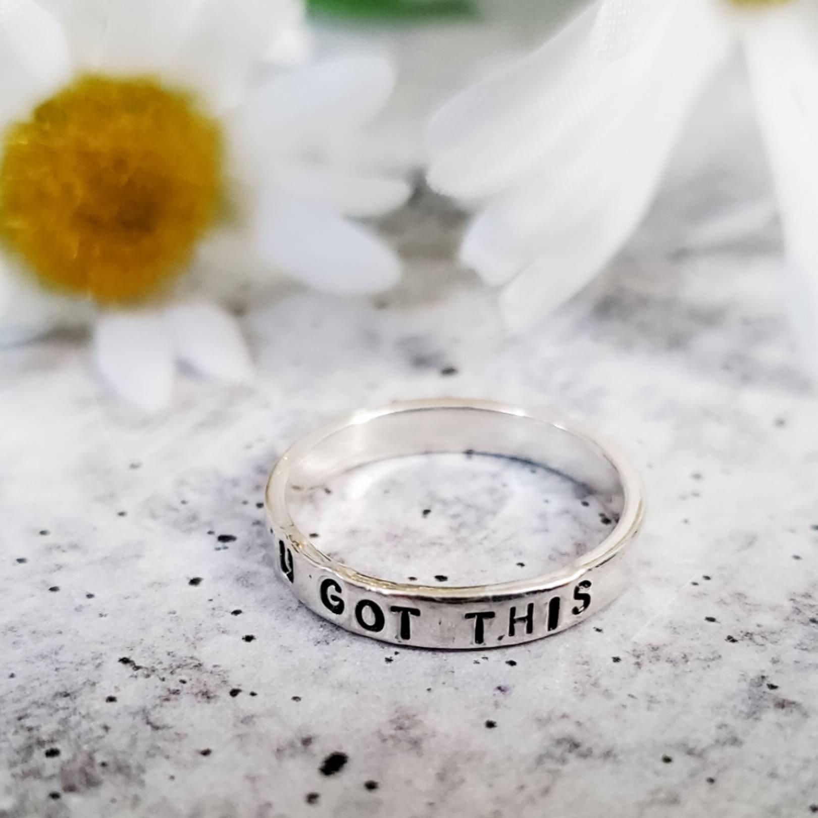 ME TOO Sterling Silver Band Ring Salt and Sparkle