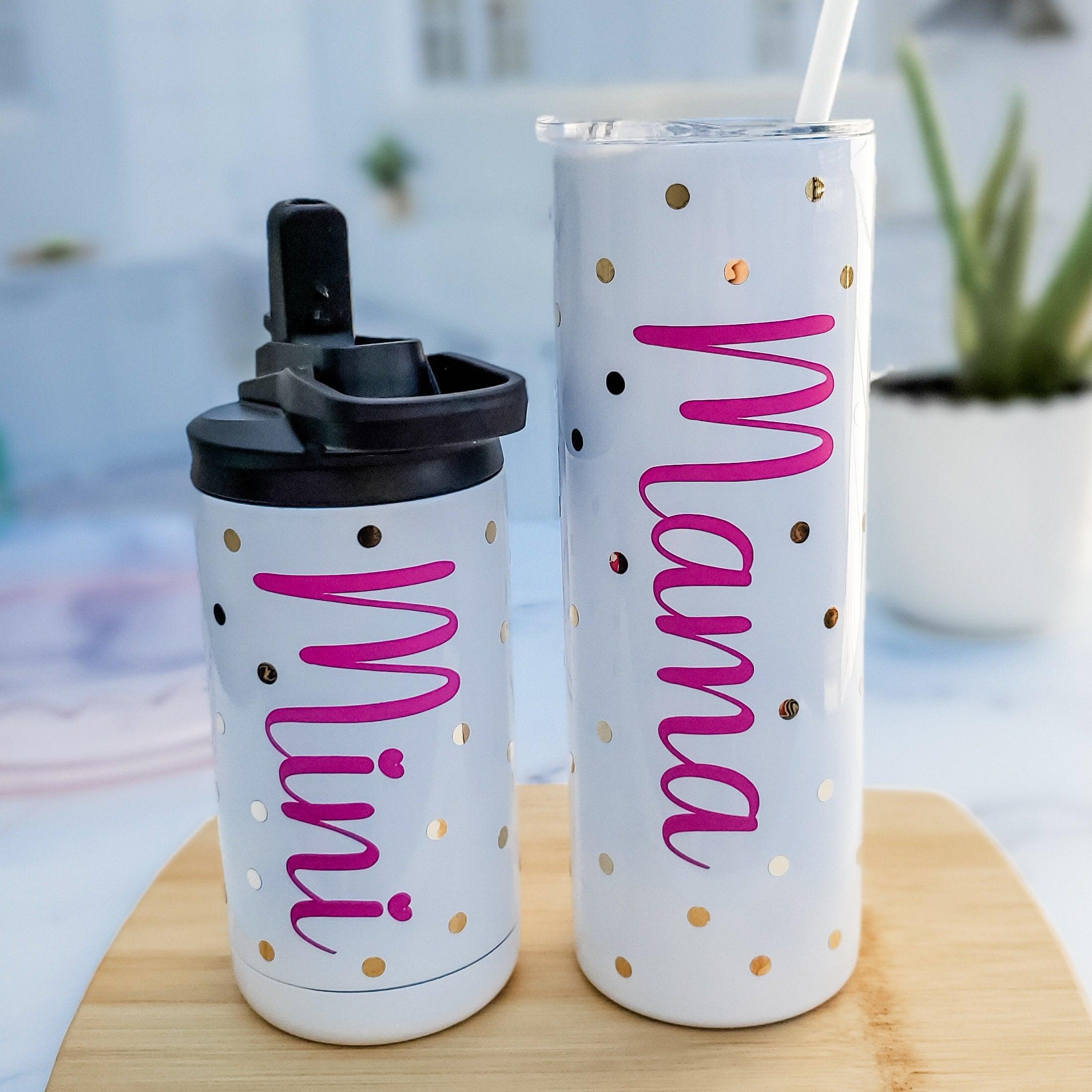Mama and Mini Matching Tumbler Set - Color Changing Drink Tumblers for Baby Shower Gift - Mother's Day Gift for New Mom - Mommy and Me Cups