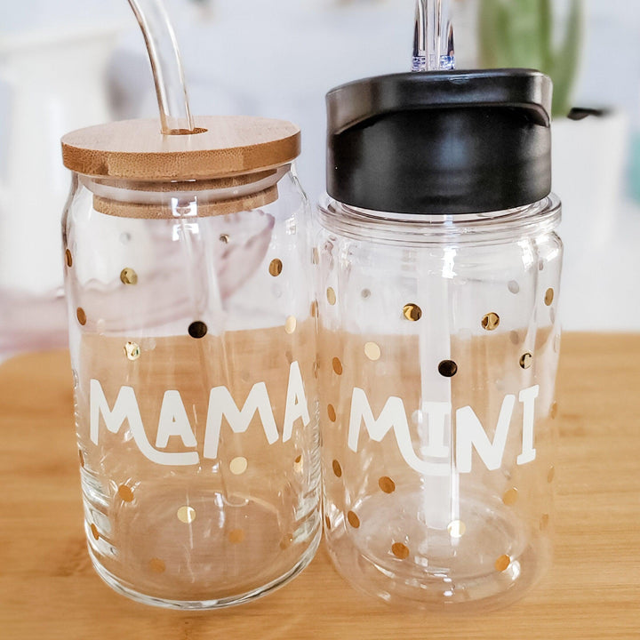 Mama and Mini Matching Tumbler Set - Color Changing Drink Tumblers for Baby Shower Gift - Mother's Day Gift for New Mom - Mommy and Me Cups