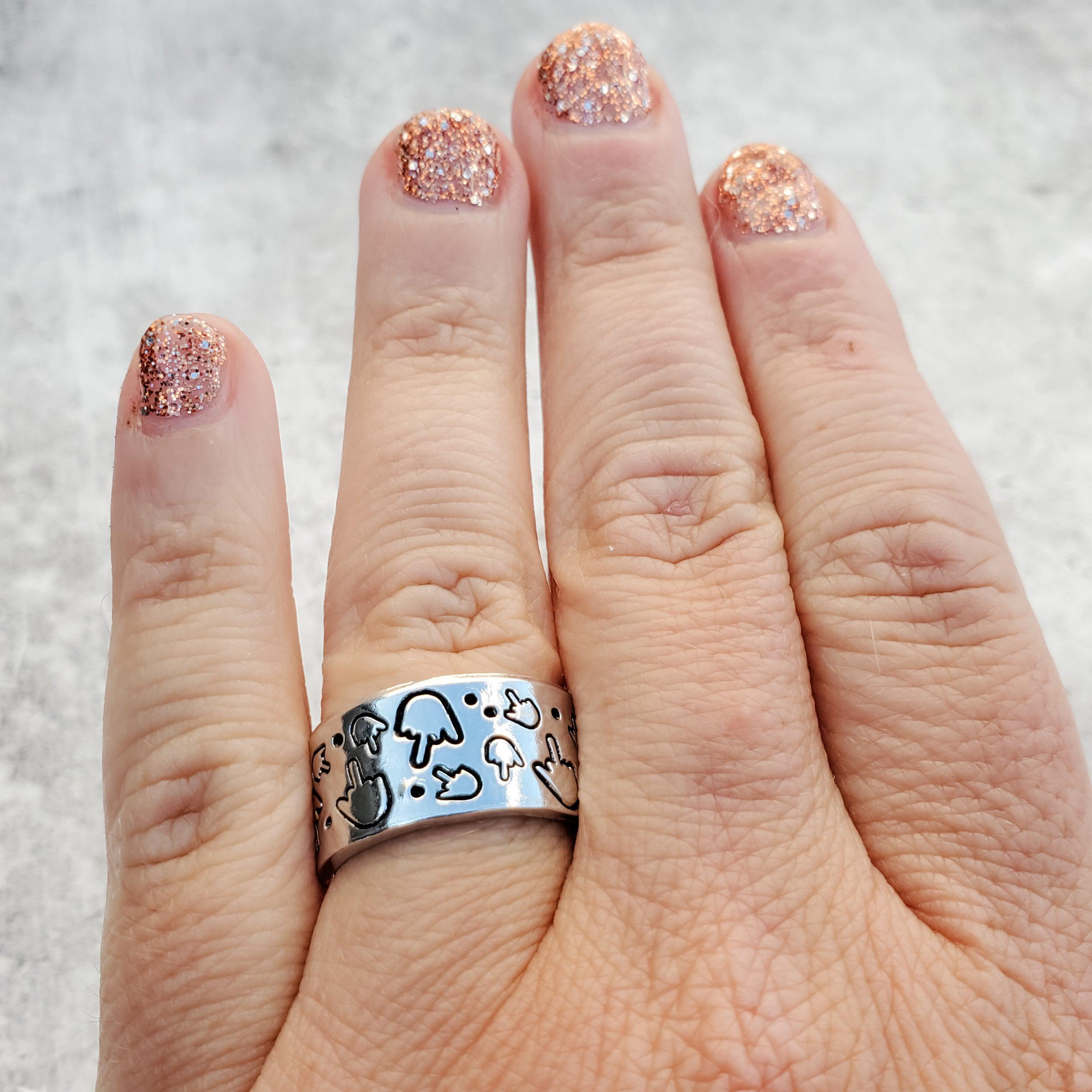 Middle Finger Party Ring Salt and Sparkle