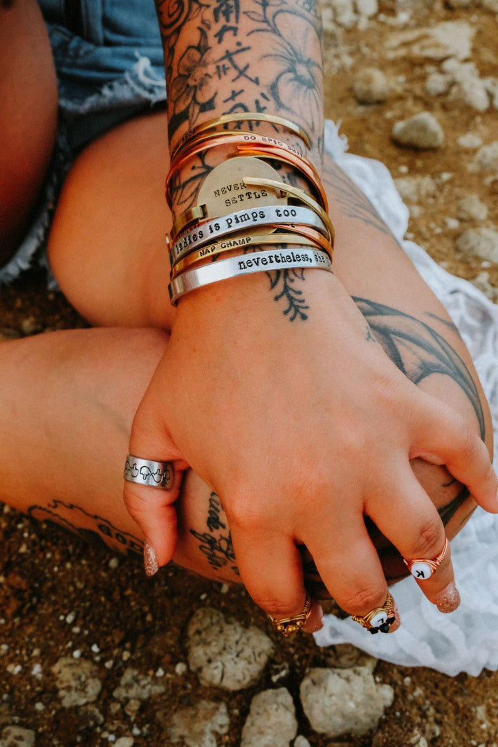 Middle Finger Skeleton Halloween Cuff Bracelet Salt and Sparkle