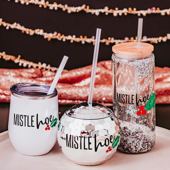 MistleHoe Disco Ball Drink Tumbler Salt and Sparkle