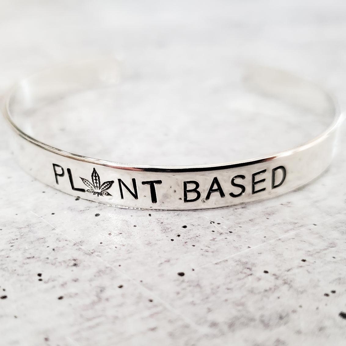 PLANT BASED Stacking Cuff Bracelet for Vegan Pot Head Salt and Sparkle