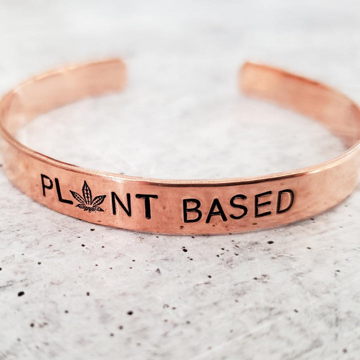 PLANT BASED Stacking Cuff Bracelet for Vegan Pot Head Salt and Sparkle