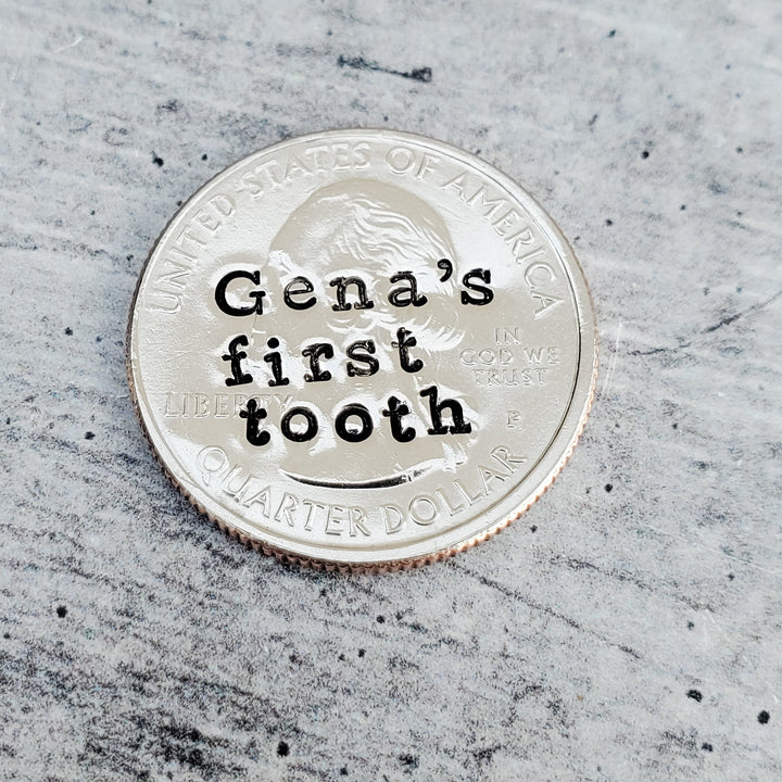 Personalized Quarters from the Tooth Fairy Salt and Sparkle