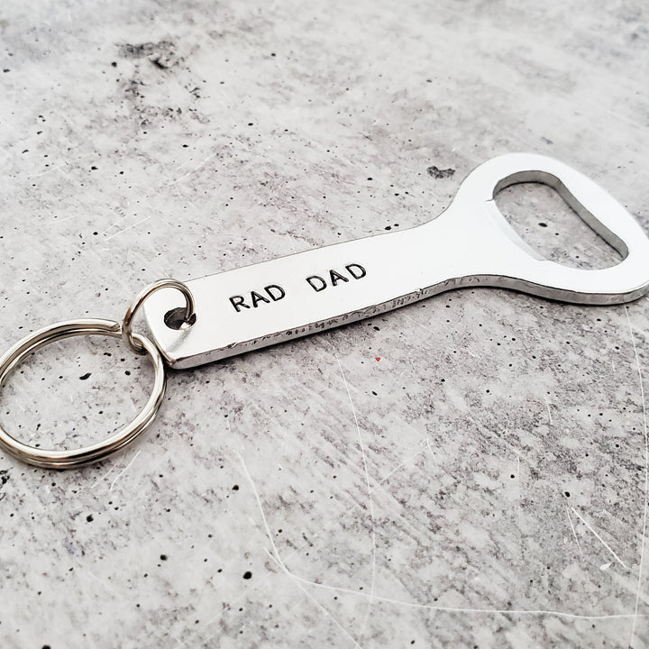 Rad Dad Keychain - Rad Dad Bottle Opener  - Father's Day Gift - Rad Dad Opener Keychain - Funny First Father's Day Gift for New Dad -