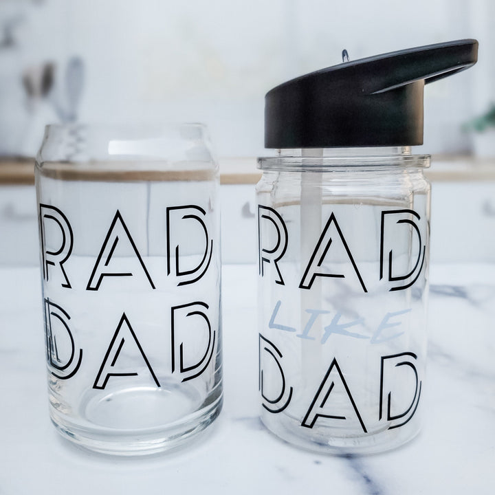 Rad Like Dad Daddy and Me Cup Set - Fathers Day Gift for Toddler Dad - Daddy and Daughter Matching Gift Set - Daddy and Son Tumbler Set