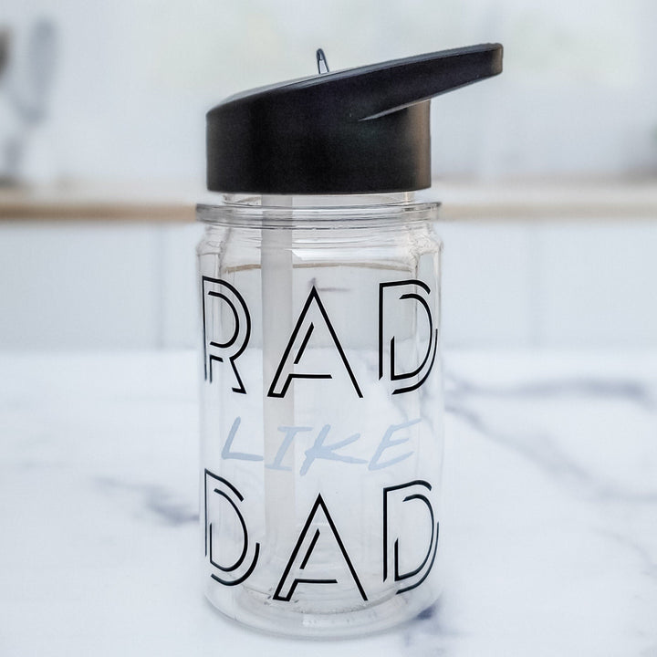 Rad Like Dad Daddy and Me Cup Set - Fathers Day Gift for Toddler Dad - Daddy and Daughter Matching Gift Set - Daddy and Son Tumbler Set