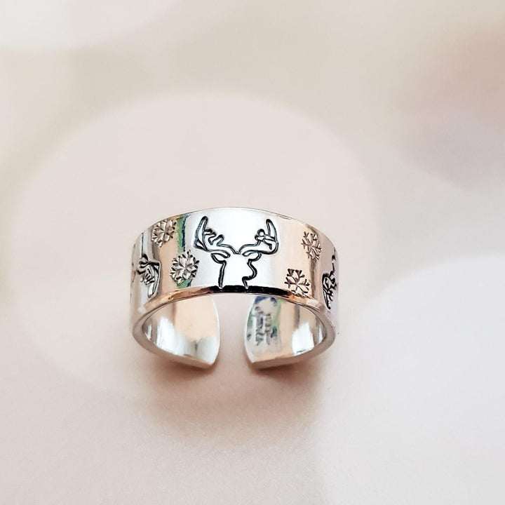 Reindeer Middle Finger Christmas Ring Salt and Sparkle