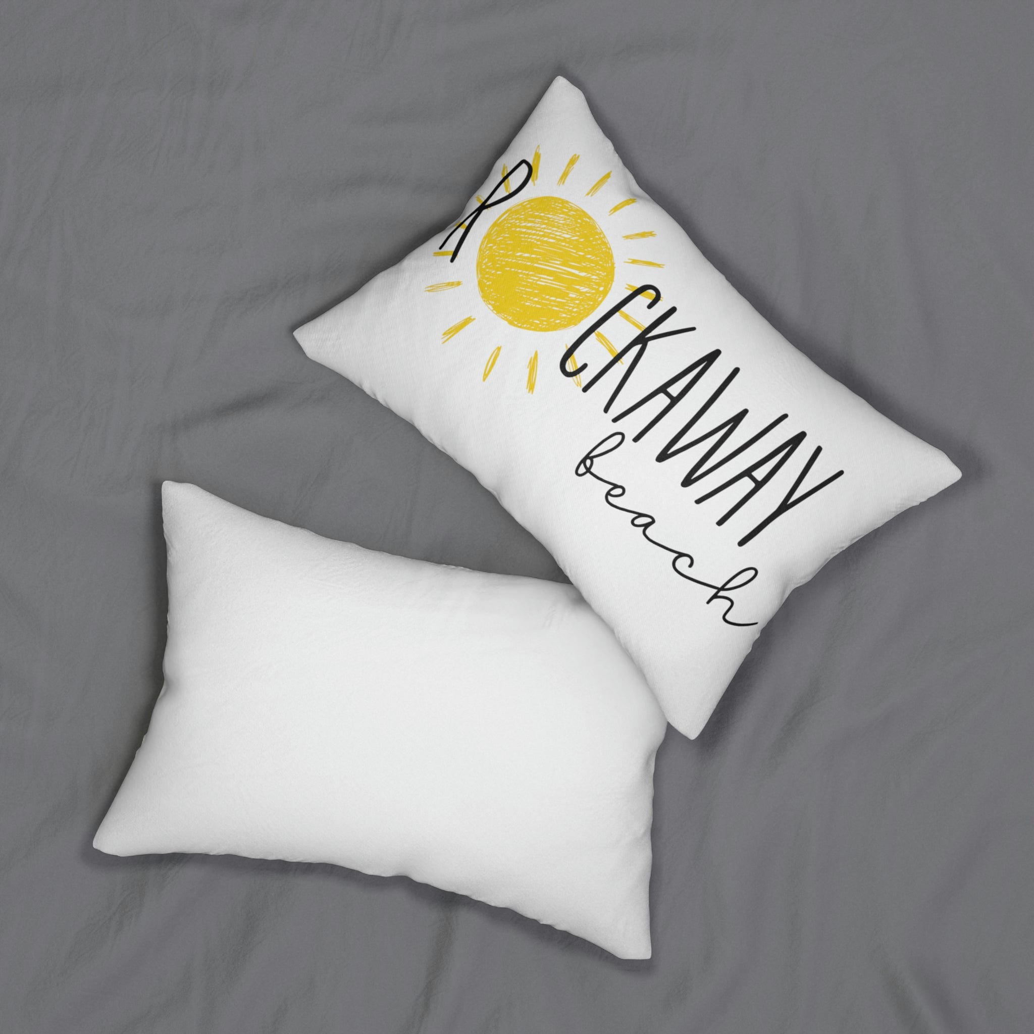 Rockaway Beach SunShine Lumbar Pillow Printify