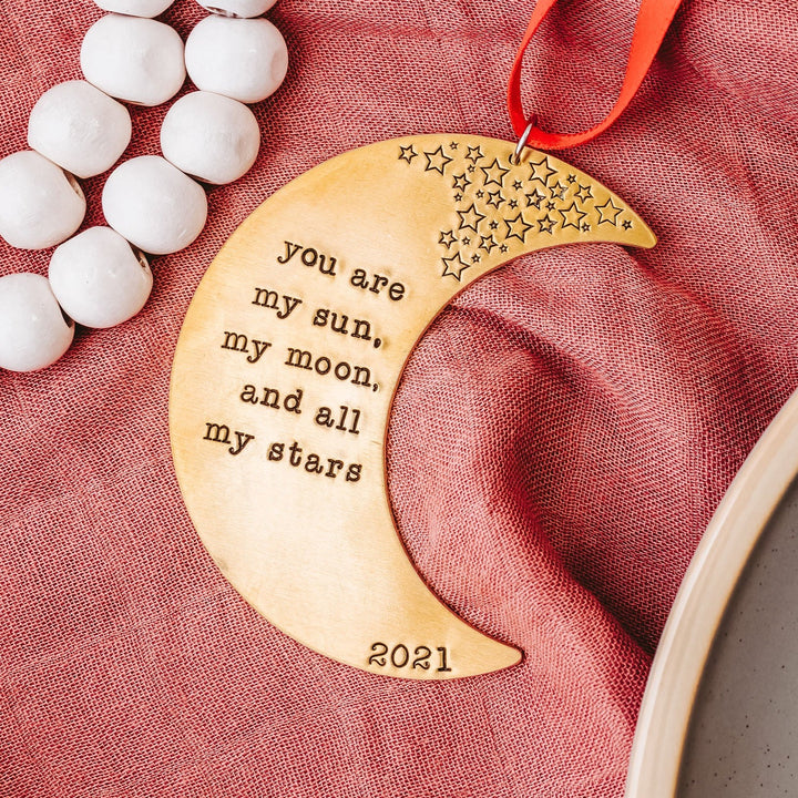 You are my sun, my moon and all my stars Christmas Ornament Salt and Sparkle