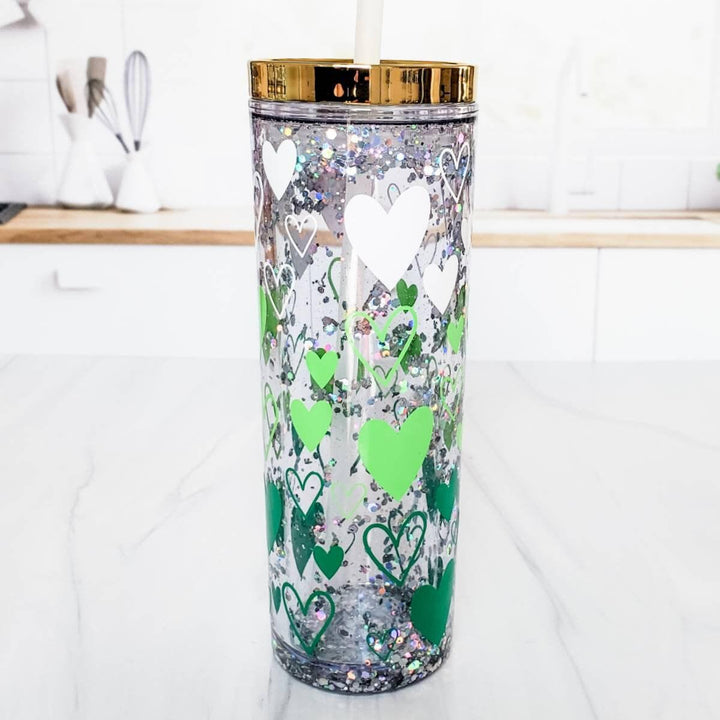 St. Patrick's Day Glitter Snowglobe Tumbler Salt and Sparkle