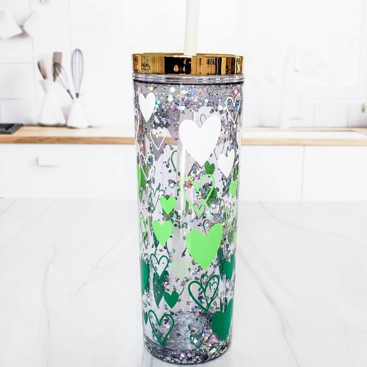 St. Patrick's Day Glitter Snowglobe Tumbler Salt and Sparkle