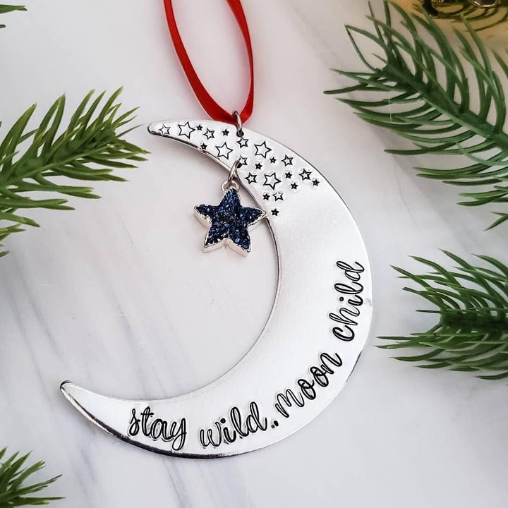 Stay Wild Moon Child Christmas Ornament Salt and Sparkle