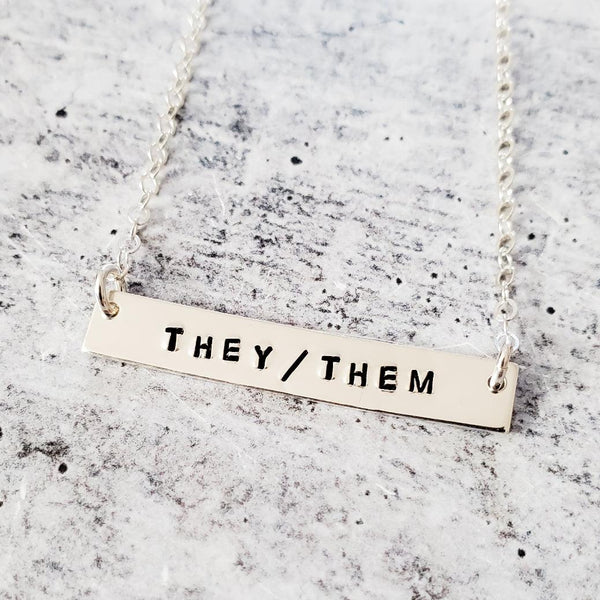 Pronouns Nonbinary Version They Them Moon Necklace Crescent Jewelry  Stainless Steel Women Lovers Girls Gifts Glass Boy Pendant - AliExpress