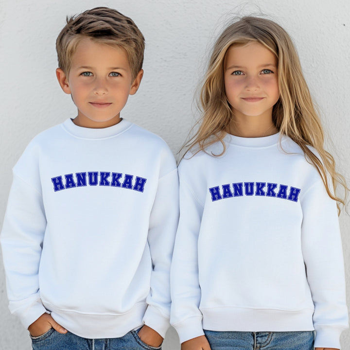 Hanukkah Kid's Crewneck Sweatshirt Salt and Sparkle