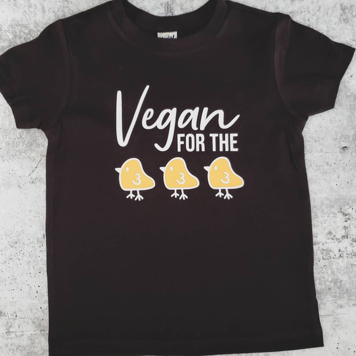 Vegan for the Chicks Kids Shirt and Baby Bodysuit Salt and Sparkle